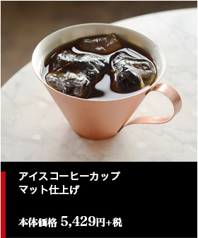 アイスコーヒーカップ マット仕上げ　本体価格5,429円+税
