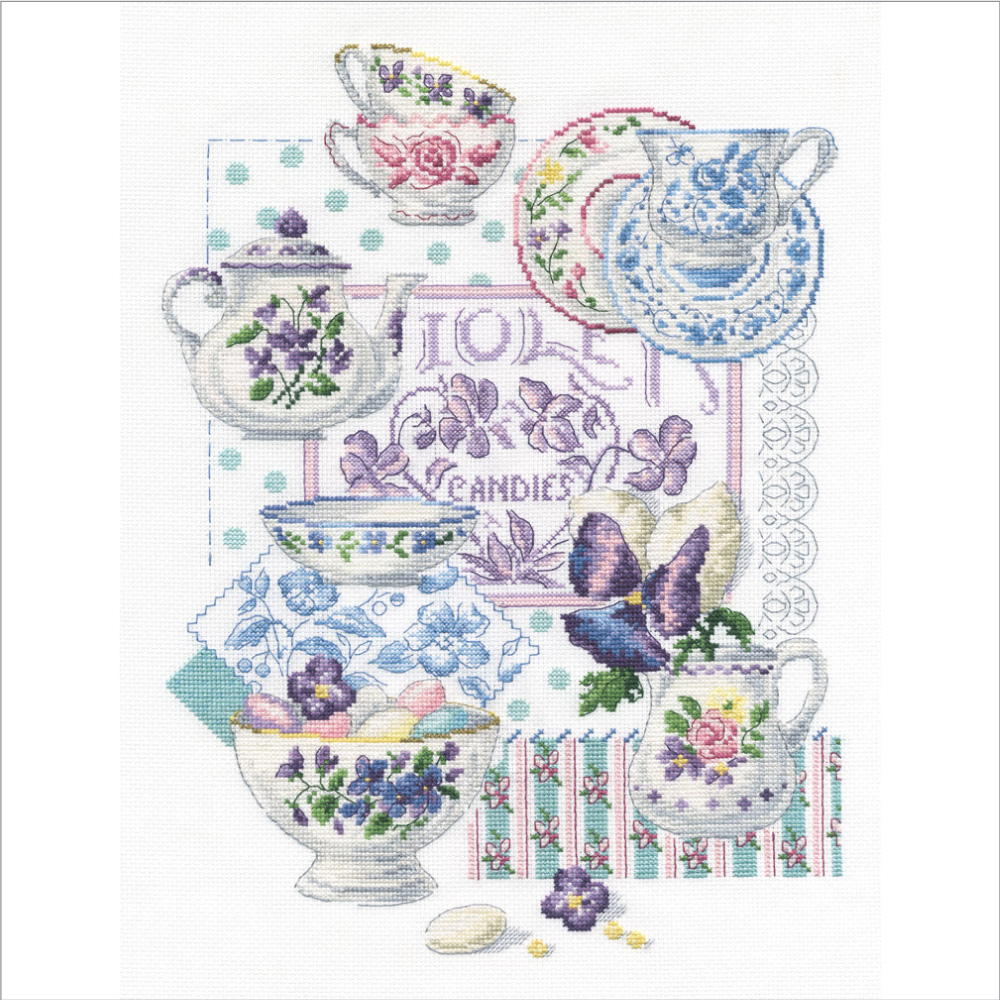 Crockery and Violet クロスステッチキット