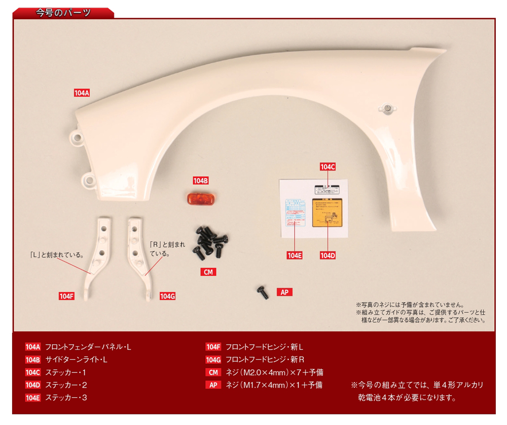 Honda NSX-R 104号パーツセット | デアゴスティーニ公式