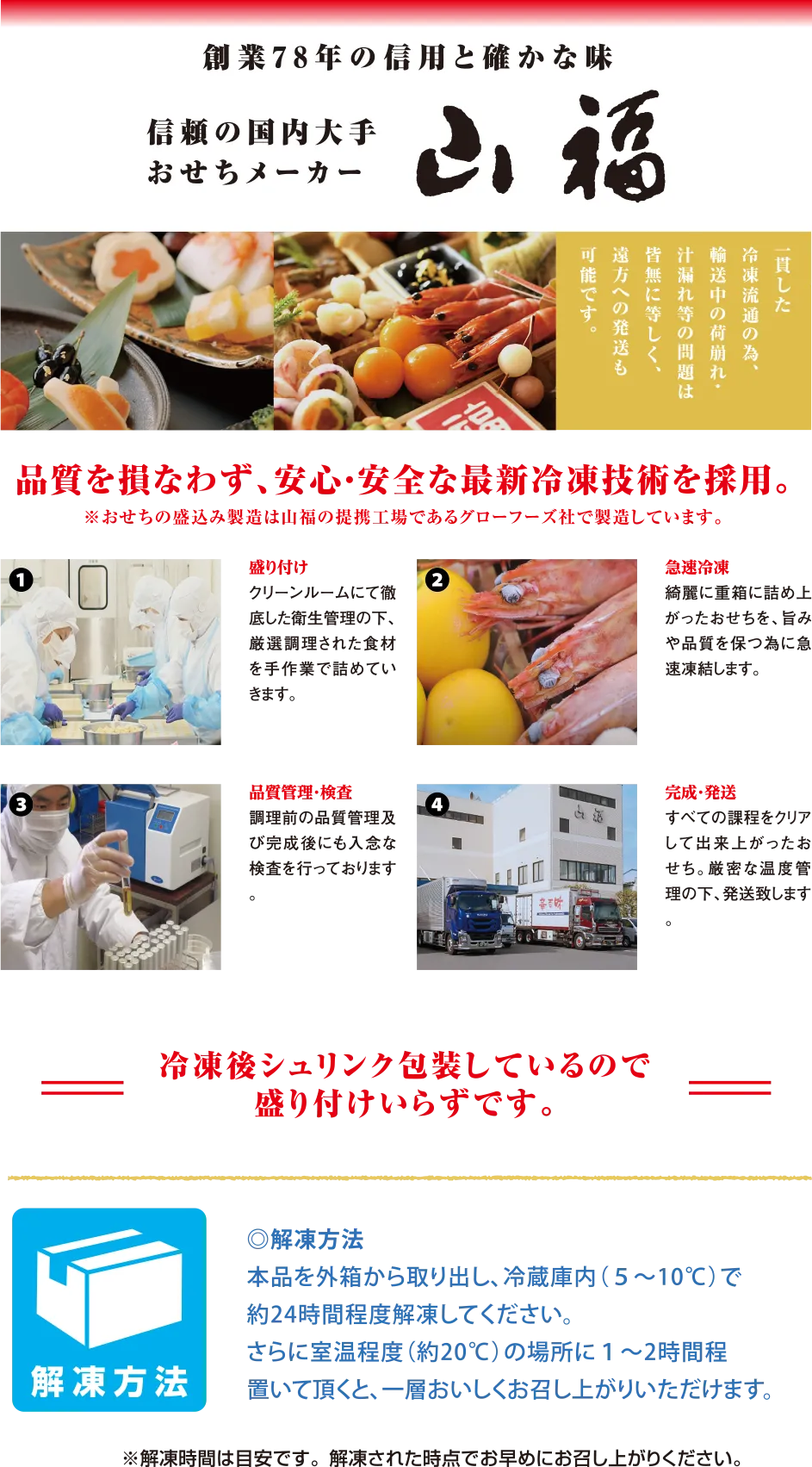 おせちメーカー 山福