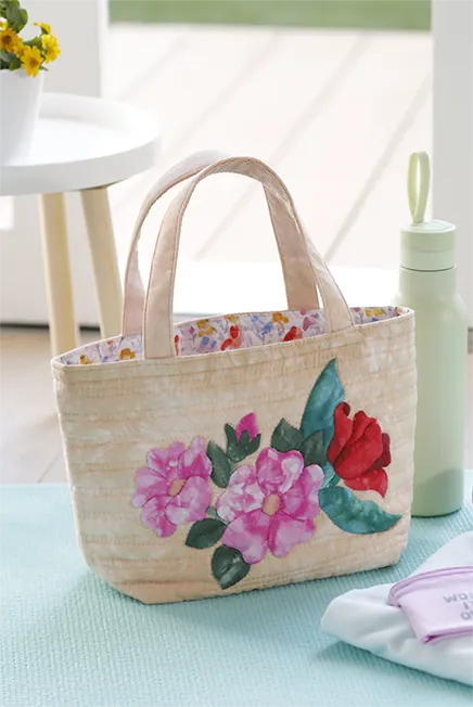 バラとチューリップのミニトート