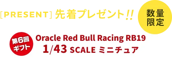 先着プレゼント Oracle Red Bull Racing RB19 1/43 SCALE ミニチュア