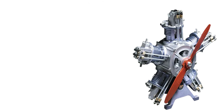 ロマンを感じる精緻なメカニック TECHING 5気筒星型エンジンモデル組立てキット 69,800円（税込）