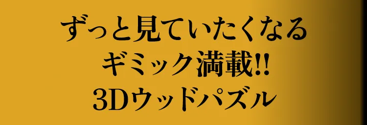 ずっと見ていたくなるギミック満載!!3Dウッドパズル